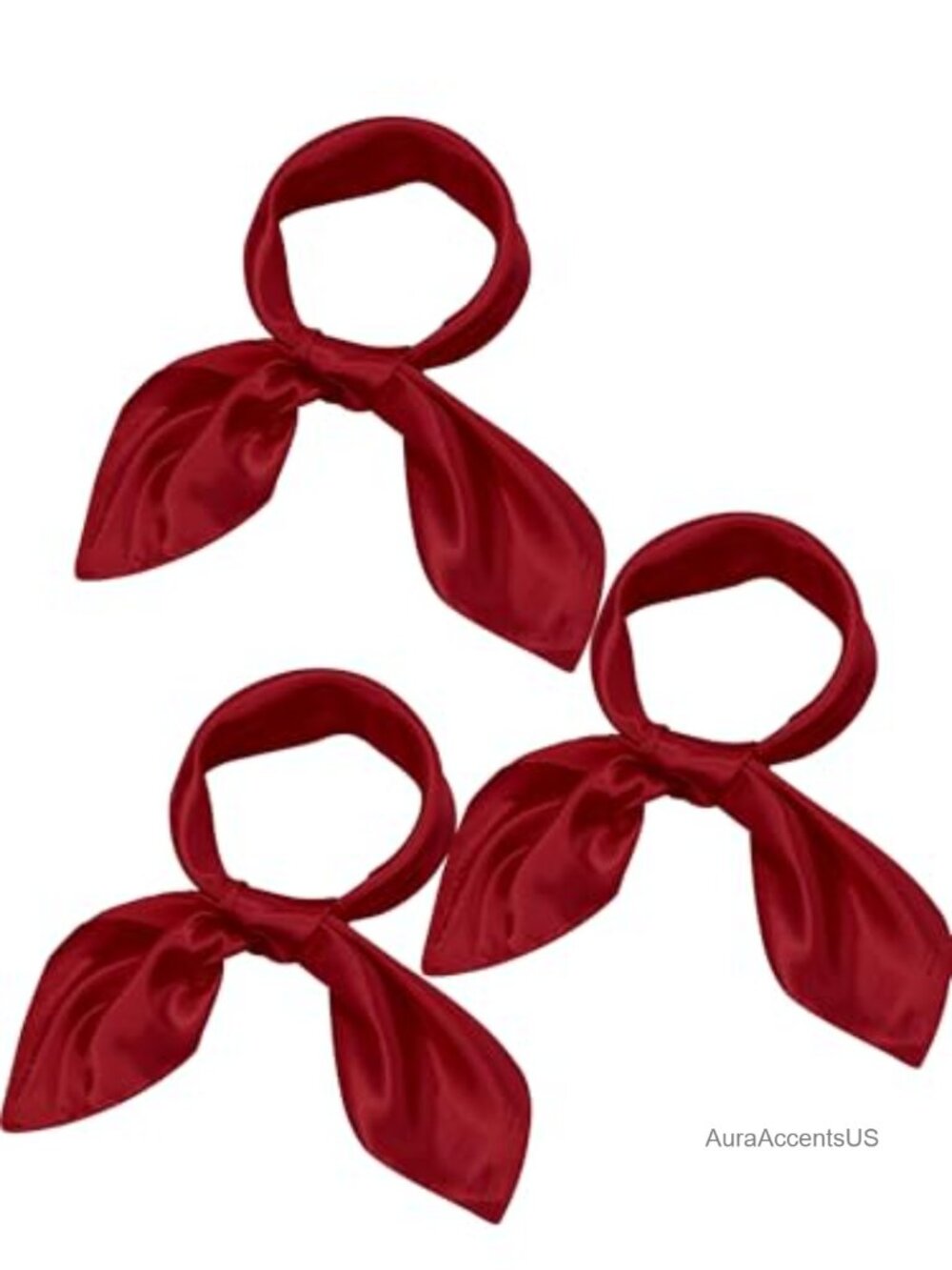 3 Pack Silk Chiffon Square Scarf for Women, Lightweight Satin Scarf,